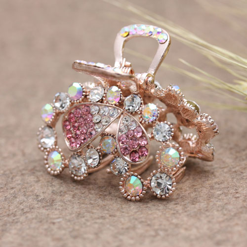 韩版发饰品合金镶钻水钻抓夹盘发抓卡刘海夹