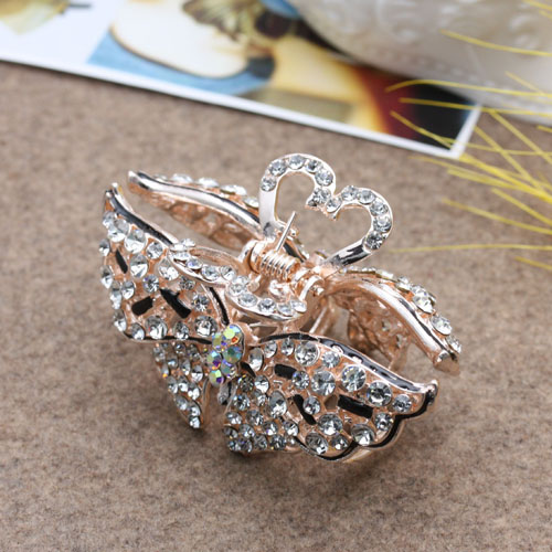 Korean version hair accessory alloy diamond-encrusted water number gripper, hair clipper, bangs clip