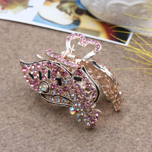 Korean version hair accessory alloy diamond-encrusted water number gripper, hair clipper, bangs clip details Picture