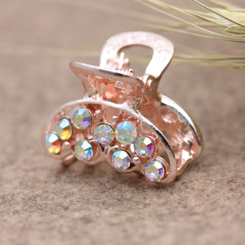 Korean-style hair accessory, small rhinestone alloy color retention clipper, bangs clipper, hair clipper details Picture