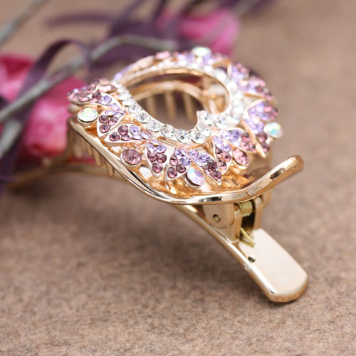 Korean alloy water drill plate hair clip, large duckbill clip, pointed beak clip, horn clip