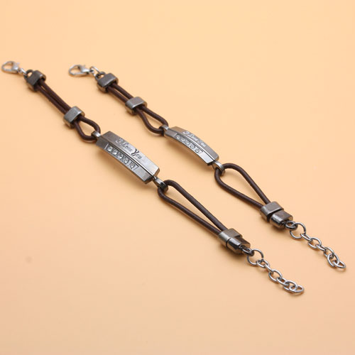 Japanese and Korean version leather rope bracelet, retro cowhide bracelet, men's and women's accessory bracelet details Picture