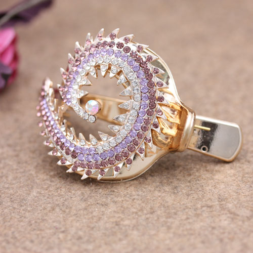 Korean alloy water drill plate hair clip, large duckbill clip, pointed beak clip, horn clip
