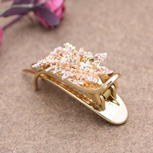 Korean alloy water drill plate hair clip, large duckbill clip, pointed beak clip, horn clip Application Scenario