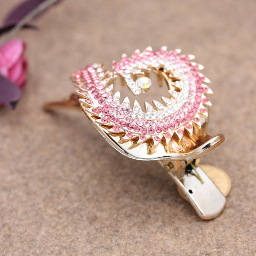 Korean alloy water drill plate hair clip, large duckbill clip, pointed beak clip, horn clip Specification image