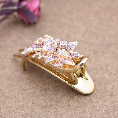 Korean alloy water drill plate hair clip, large duckbill clip, pointed beak clip, horn clip Specification image