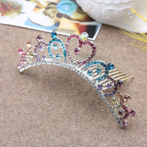 Children's crown hair accessory, large princess hair pin headwear, bride's updo accessory Specification image