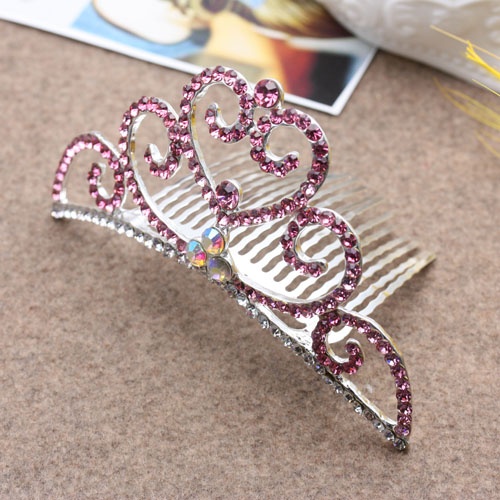 Children's crown hair accessory, large princess hair pin headwear, bride's updo accessory