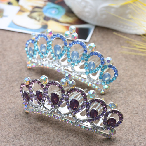 Children's crown hair accessory, large princess hair pin headwear, bride's updo accessory Specification image