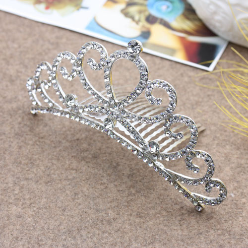 Children's crown hair accessory, large princess hair pin headwear, bride's updo accessory Specification image