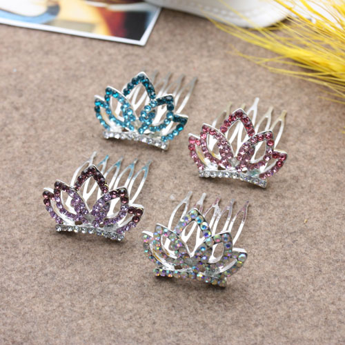 Children's crown hair accessory, small princess hair pin headwear, bride's updo accessory Application Scenario
