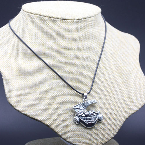 European and American accessories, retro black leather rope neck chain, neck strap, collar, neck necklace, short style details Picture
