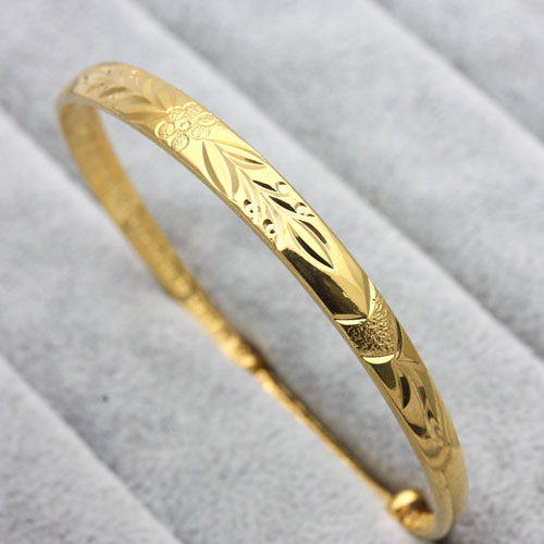 Simulated gold-plated gold medium rough smooth dragon and phoenix bracelet, women's gold bracelet, wedding celebration Specification image