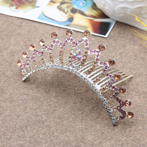 Children's crown hair accessory, large princess hair pin headwear, bride's updo accessory
