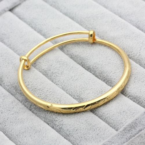 Simulated gold-plated gold medium rough smooth dragon and phoenix bracelet, women's gold bracelet, wedding celebration details Picture