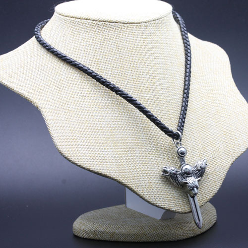The necklace is a personalized pendant with a leather rope, featuring a trendy and retro ethnic style Specification image