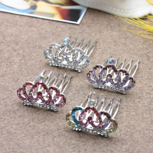 Children's crown hair accessory, small princess hair pin headwear, bride's updo accessory Specification image