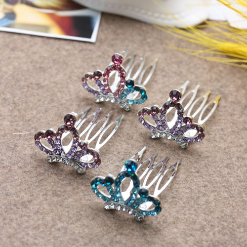 Children's crown hair accessory, small princess hair pin headwear, bride's updo accessory