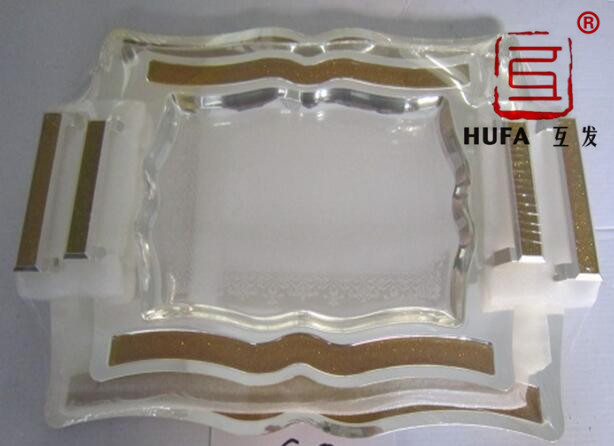 11 sets of three-piece plates plated with silver (flash gold Blue), (flash gold purple), and (flash gold yellow) details Picture