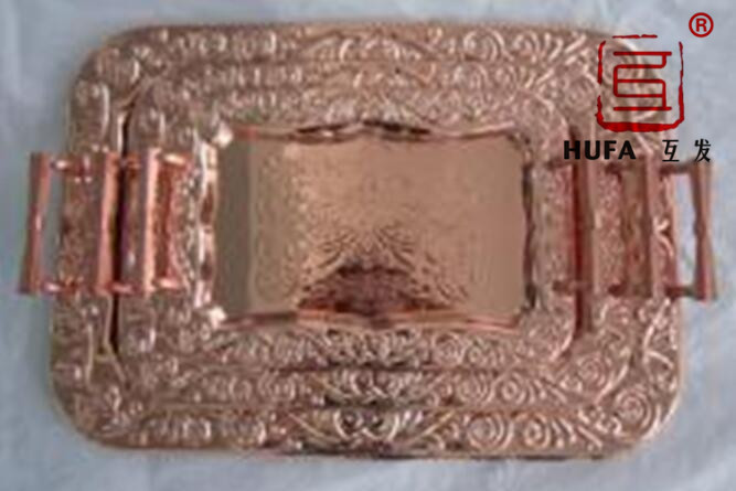 26 sets of rose gold, imitation gold and chrome plated three-piece artistic plates