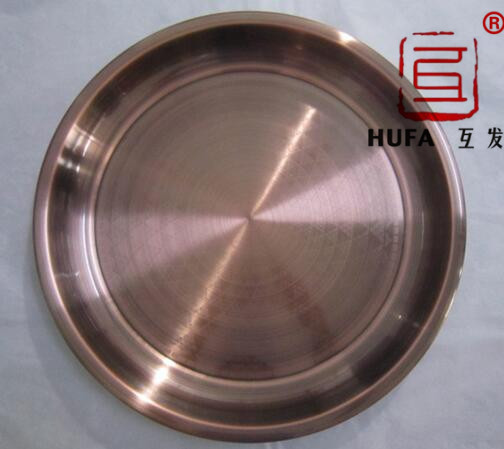 01 Natural color stainless steel round plate, fruit plate and rice plate Application Scenario