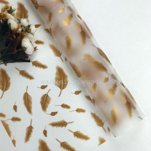Printed feather matte paper flower packaging material