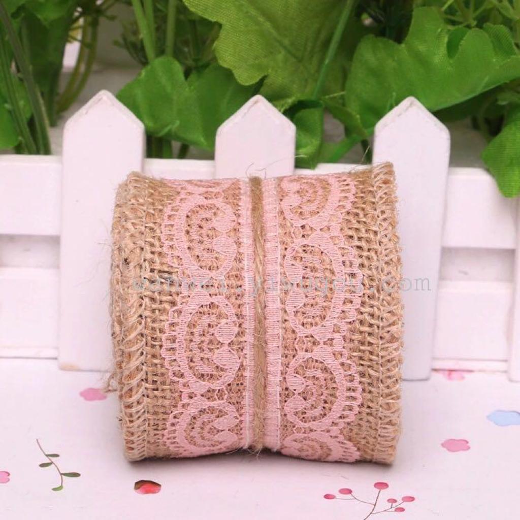 Packaging: 6cm lace and linen roll flower packaging material Application Scenario