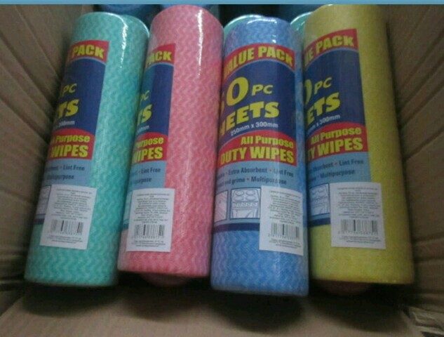 Kitchen cleaning multi-purpose point-cut non-woven fabric no-rinse cloth, freely cut cleaning cloth for washing Specification image