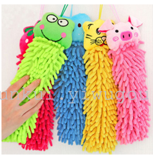 Cartoon Chenille microfiber hand towel Dry hand towel hanging towel