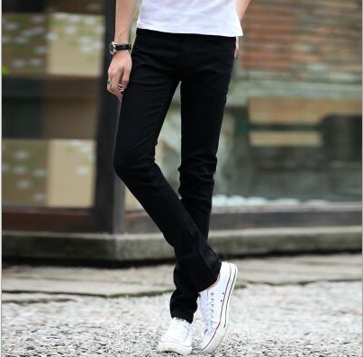 Korean men's jeans are selling well in summer at street stalls. Men's jeans and long pants details Picture
