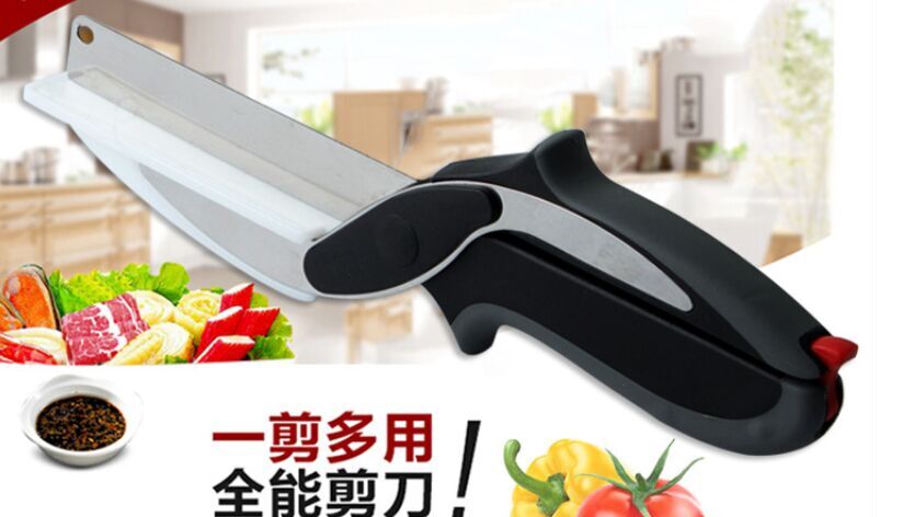 Food scissors Vegetable scissors 2-in-1 Smart kitchen knife Multi-functional kitchen scissors