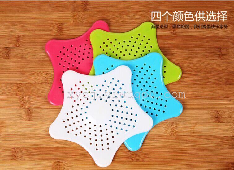 Starfish floor drain hair filter screen sink hair anti-clogging floor drain suction card installation home wholesale Specification image