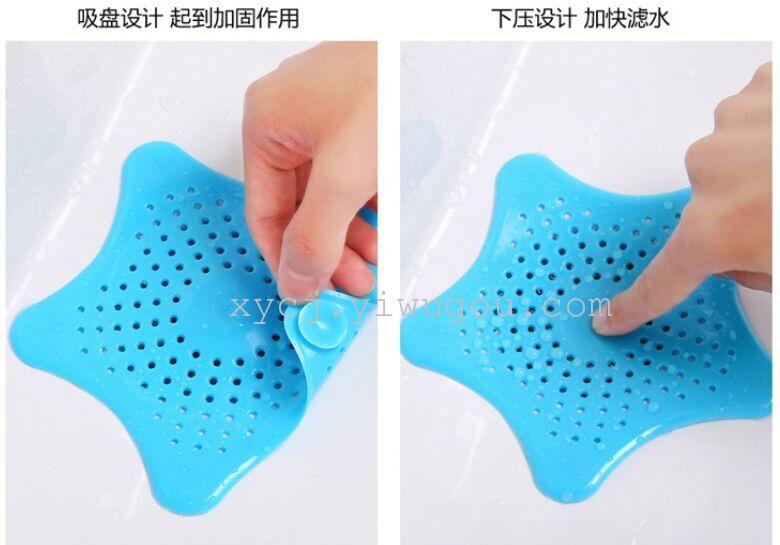 Starfish floor drain hair filter screen sink hair anti-clogging floor drain suction card installation home wholesale Application Scenario