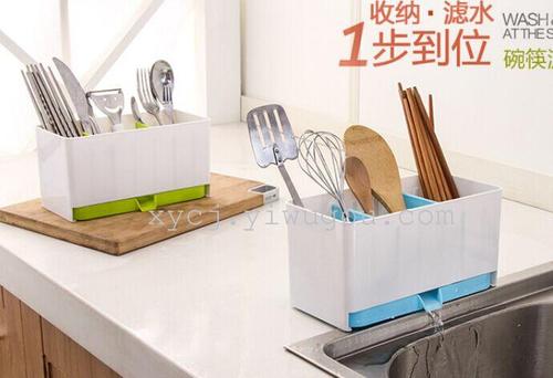 Creative multi-functional detachable and washable dish and chopstick draining rack, tableware rack, kitchen storage box