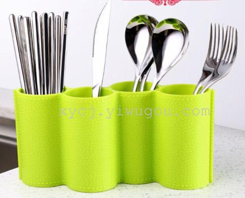 Creative chopsticks tube knife fork spoon cutlery cage Chopsticks cage cutlery storage box Plastic round partition drain
