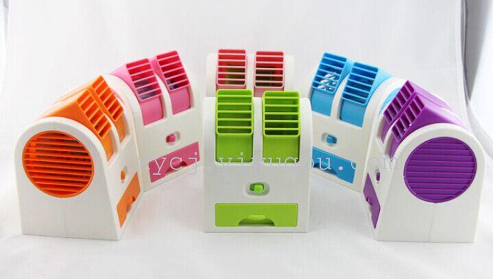 Mini usb small fan, battery-powered bladeless cooling air cooler, desktop fragrance desktop fan details Picture