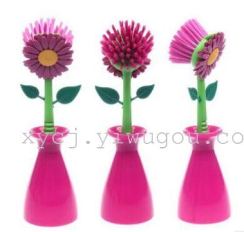 New creative sunflower cleaning brush, bathroom and kitchen supplies, factory direct sales of small tools