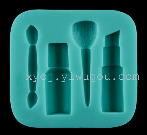 Liquid silicone fondant mold chocolate candy Art lipstick makeup brush silicone resin mold