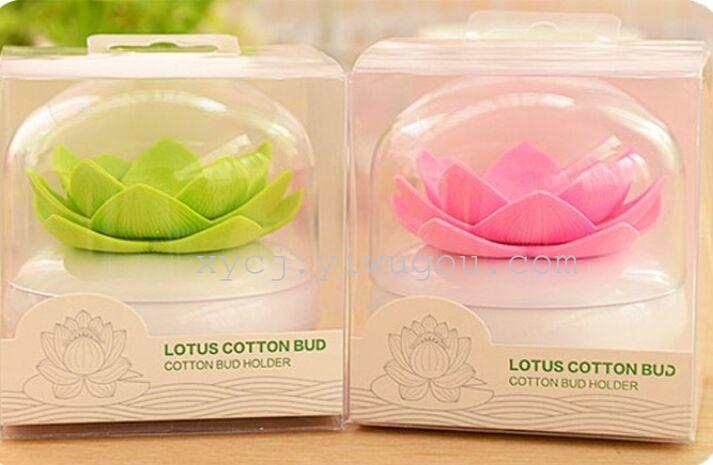 Lotus cotton swab can, beautiful and creative lotus toothpick box, cotton swab can, South Korea details Picture