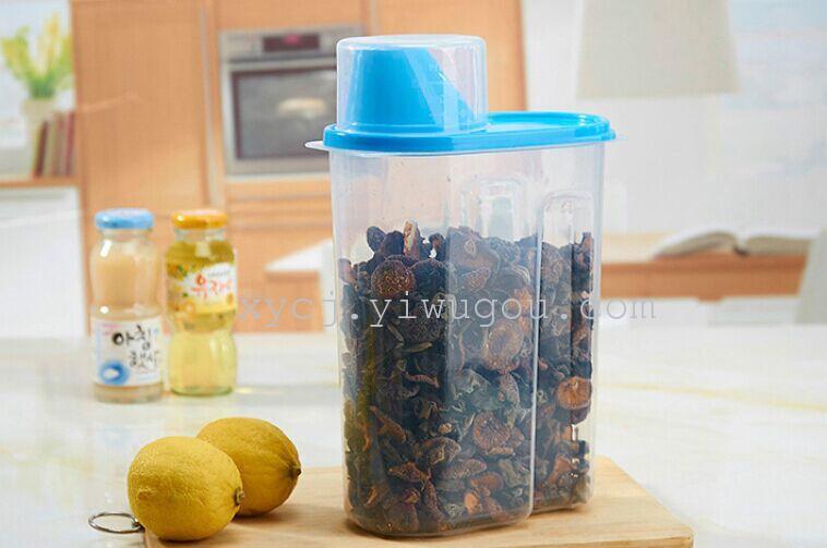 Large-sized covered five-grain sealed miscellaneous grain storage tank, easy-to-tip antibacterial storage tank, food storage box, directly approved by the manufacturer Specification image