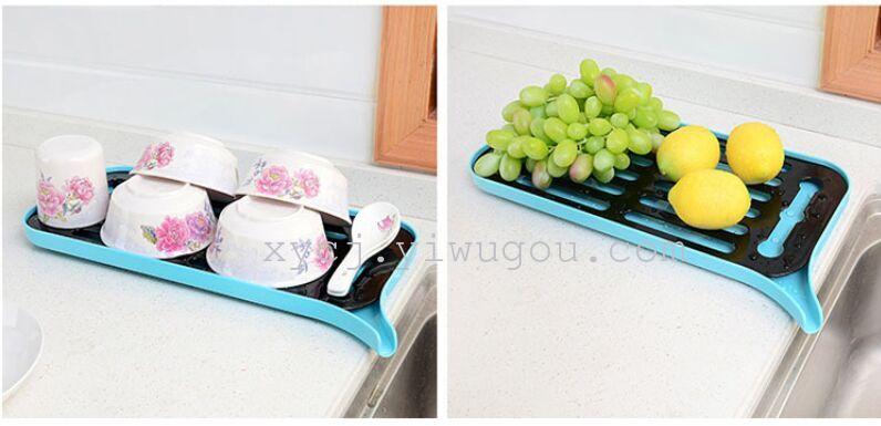 Wholesale kitchen tableware water filter racks, bowl and plate racks, cup draining racks, fruit trays, double-layer draining trays Specification image