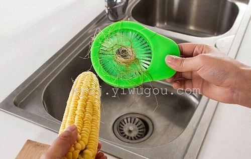 Creative kitchen Corn brush Corn remove beard brush fruit cleaning brush fruit and vegetable cleaning brush manual vegetable washer