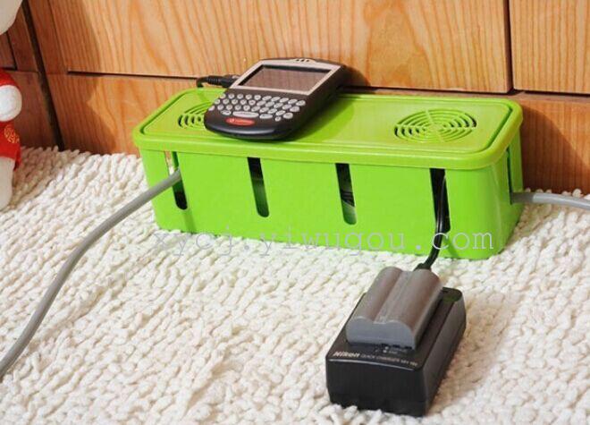 Wholesale of heat dissipation power cord socket storage box, power strip board storage box, power strip organization, color box, power strip board storage box