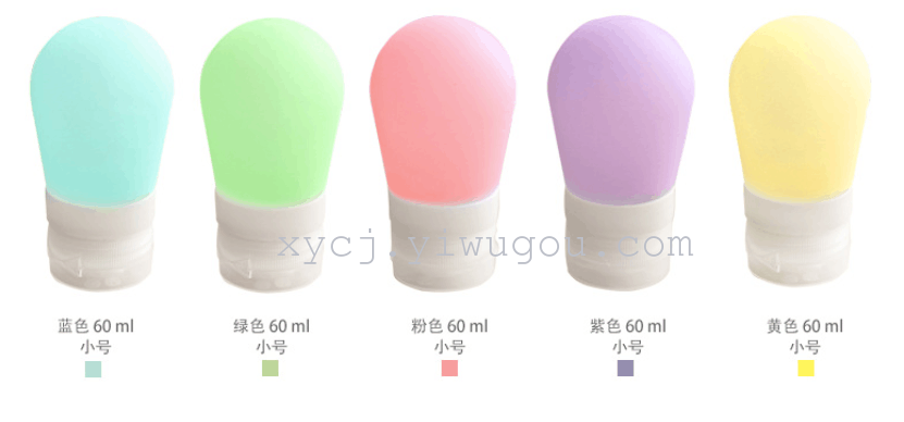 60ML silicone dispensing bottles are essential for travel and are specially designed for emulsion dispensing. Wholesale of silicone bottles Specification image