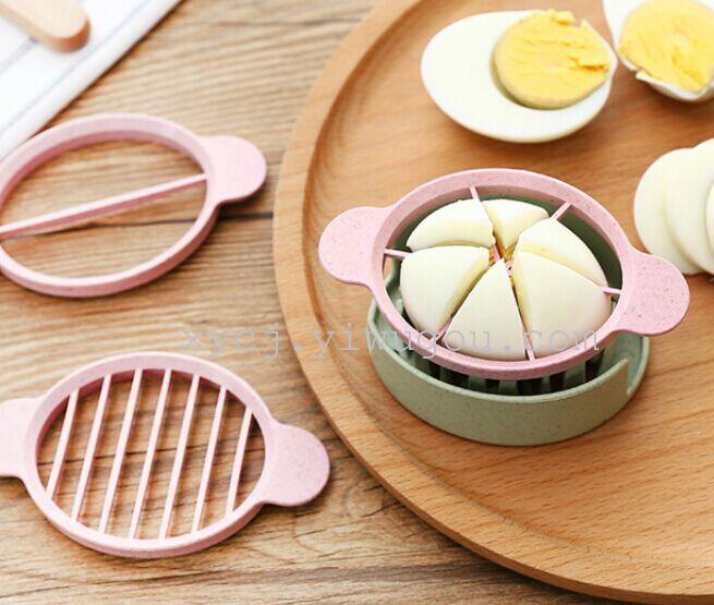 三合一多功能花式皮蛋分割器 小麦秸秆切蛋器 鸡蛋分离器开蛋器