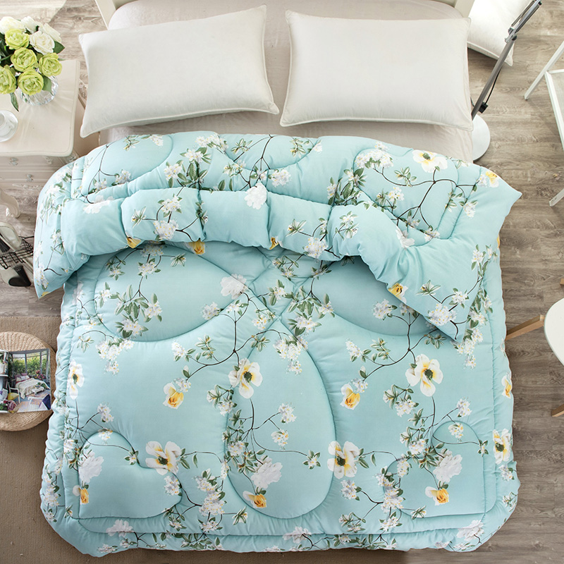 Snow pigeon ground print warm winter quilt Spring and autumn quilt core single double person thickened warm winter quilt bedding sheet quilt cover