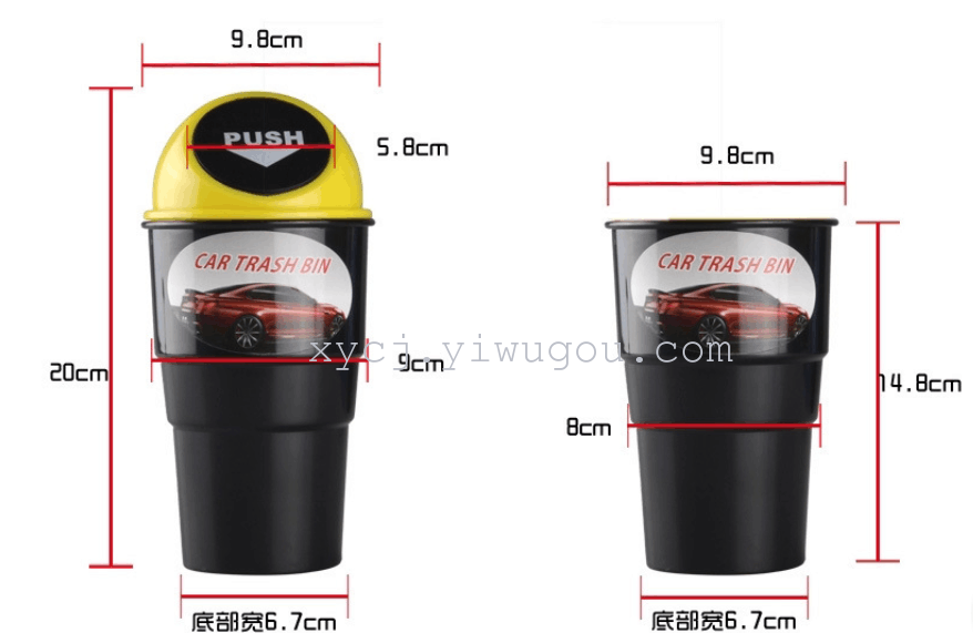 Factory direct sales of creative and fashionable car trash cans, mini car trash cans with multiple functions Application Scenario