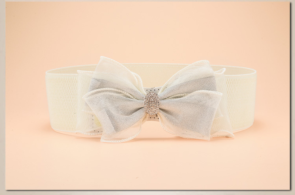 Bow tie elastic belt, women's fashion belt manufacturer direct sales, available in stock, waist belt Specification image