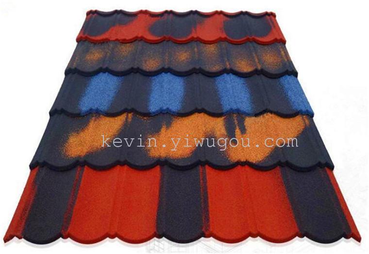 Colored stone metal tiles, colored stone tiles, colored stone metal roof tiles Specification image
