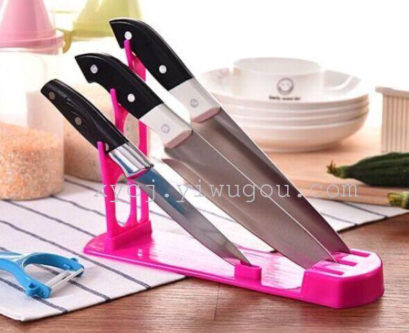 Creative plastic knife holder Knife holder Kitchen supplies Kitchen knife holder Multi-functional knife holder Storage rack Knife holder storage